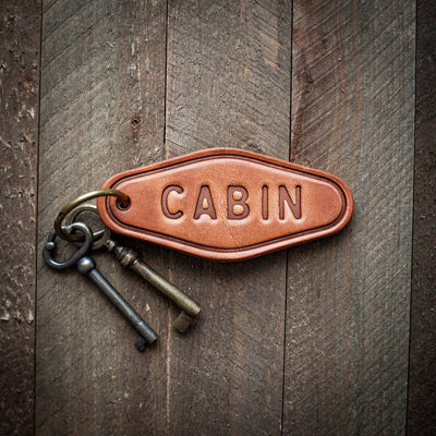 Leather Keychain Motel Style