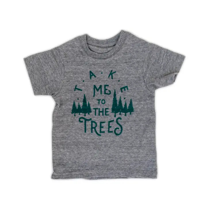 Kids Trees Tee- Heather Gray