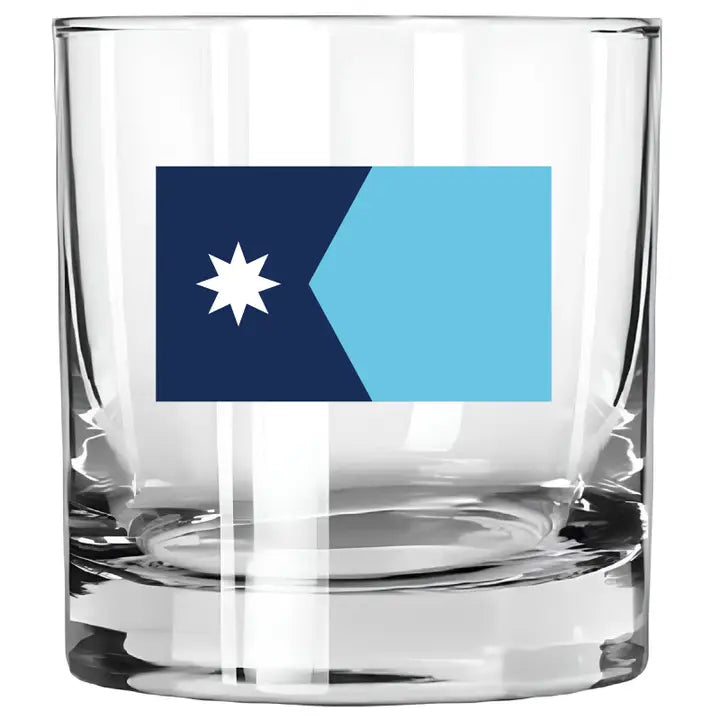 Minnesota Flag Whiskey Glass