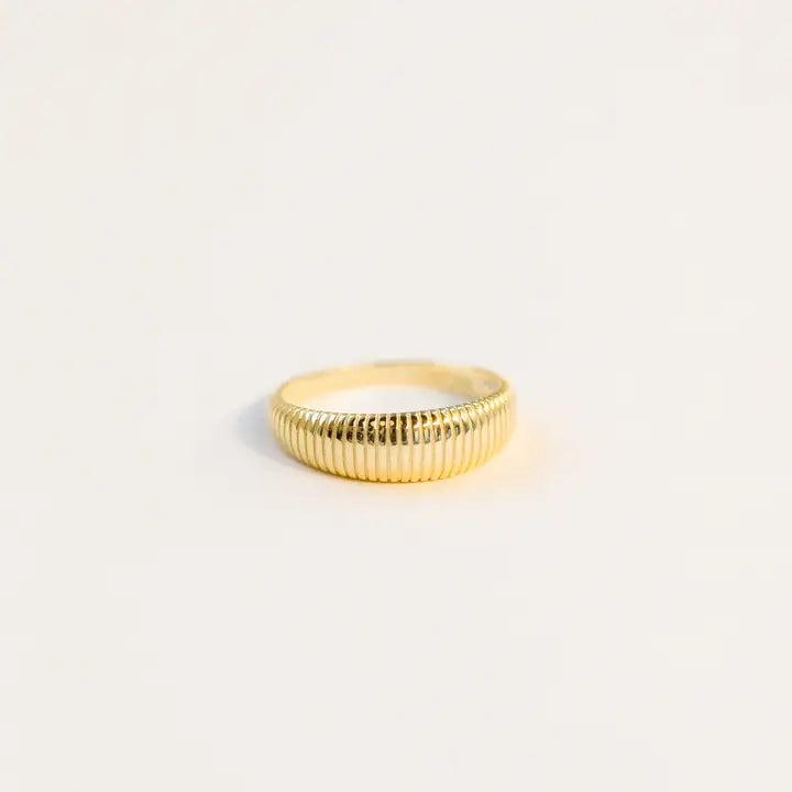 Ridged Gold Ring