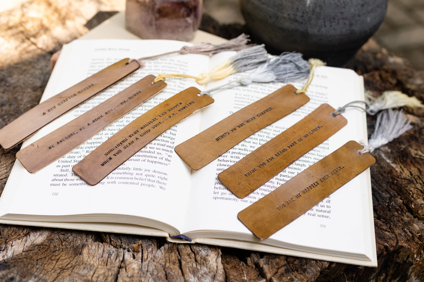 1st Edition Leather Bookmarks