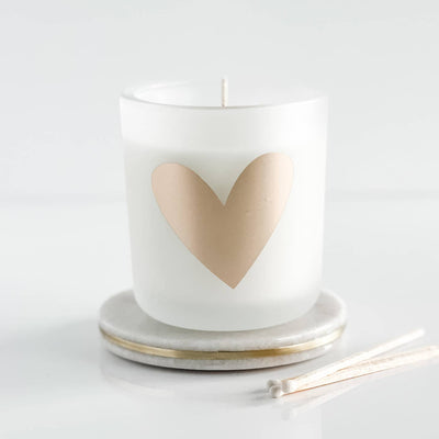 Heart Candle: Mahogany Shea & Cashmere Soy Candle