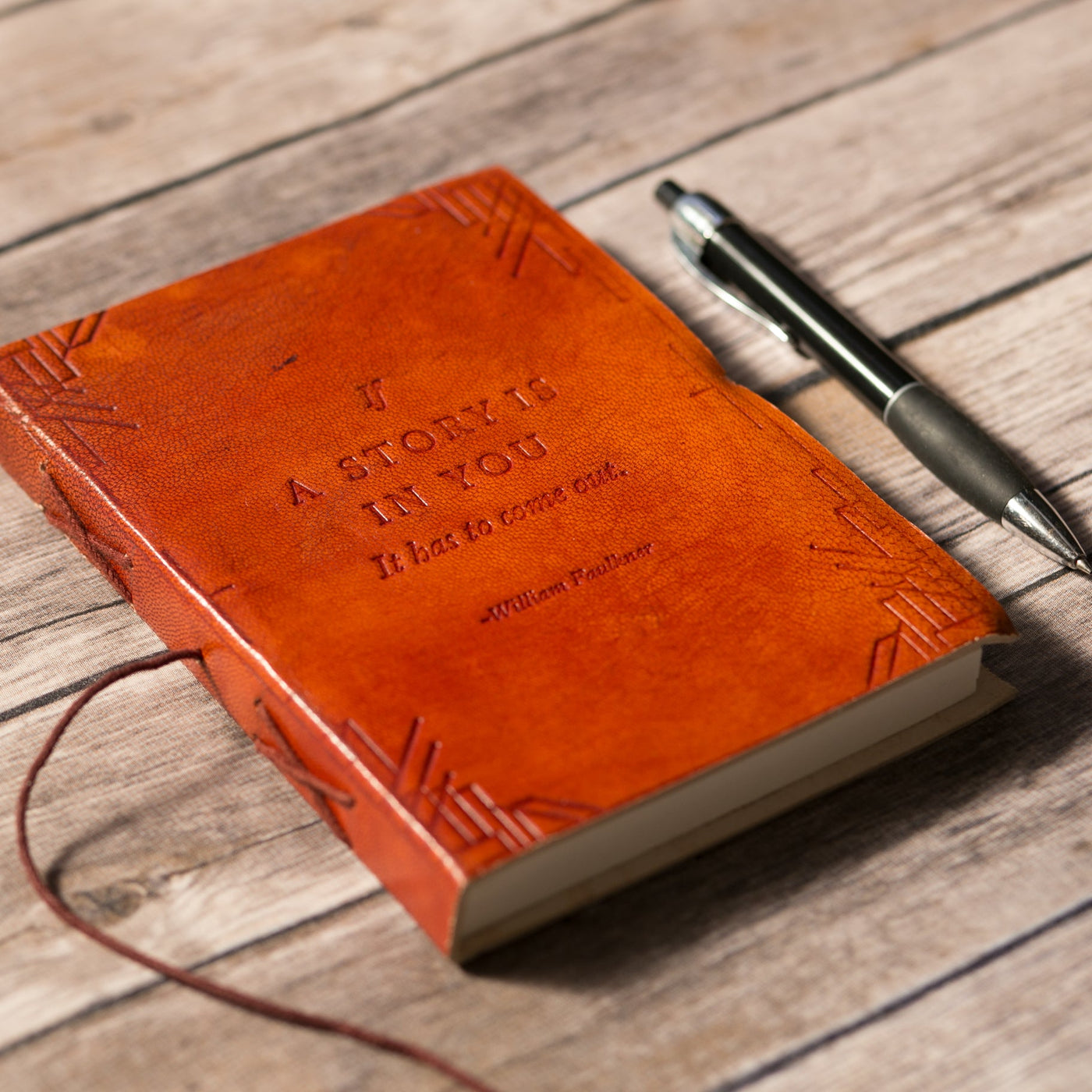 "If A Story" Handmade Leather Journal - The Lake and Company